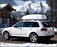 The Roof Box Company: KAMEI Corvara 475 Duolift White Star roof box
